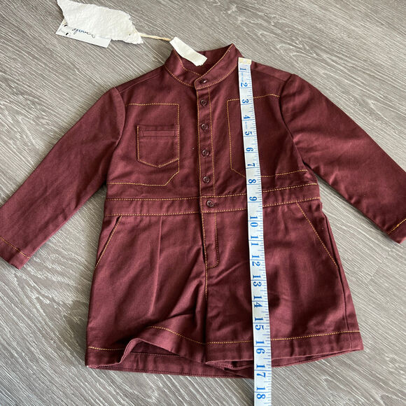 Tia Cibani Barn Raising Romper Kids 2T Red Berry - Picture 5 of 10